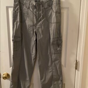 Womens Gray Cargo Pants, size 12